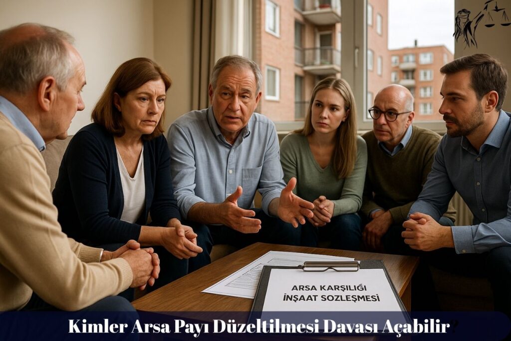 Arsa payı düzeltilmesi davası için bir araya gelen kat malikleri toplantısı