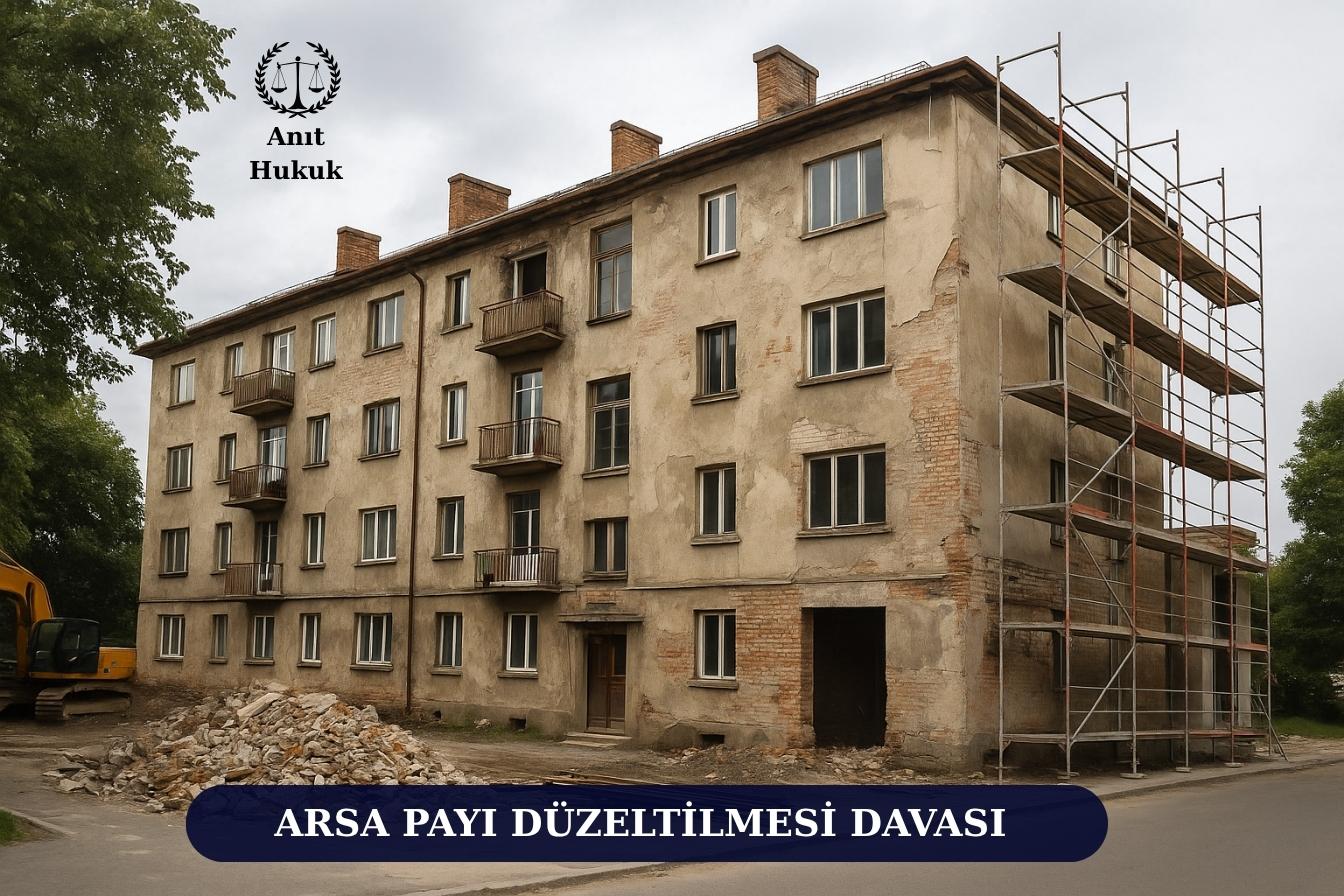 Arsa payı düzeltilmesi davası kapsamında eski bir apartmanın yenileme süreci